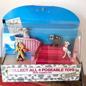 90's 101 Dalmations - Happy Meal Toys - Store Display - Action Figures - Disney